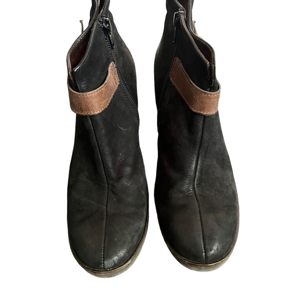 Paul Green Munchen Womens Black Brown Leather Booties US 7.5 - Picture 2 of 7